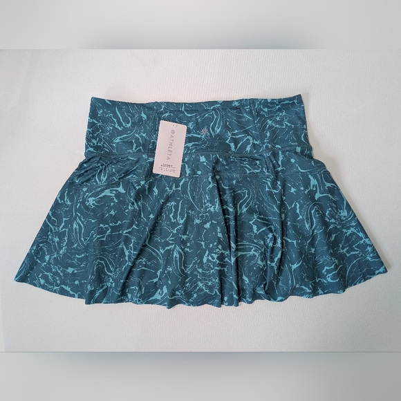 ATHLETA ACE Blue/Green Marble Borealis  Pattern Tennis Skirt Skort Size 1X NWT - Picture 3 of 13